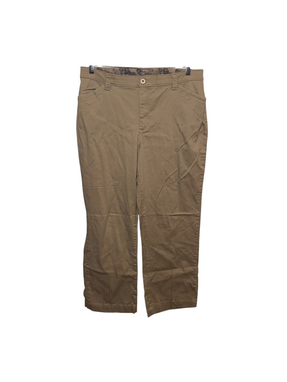 Lee Womens Comfort Waist Khaki Pants Petite 16P Cotton Blend Relaxed Fit
